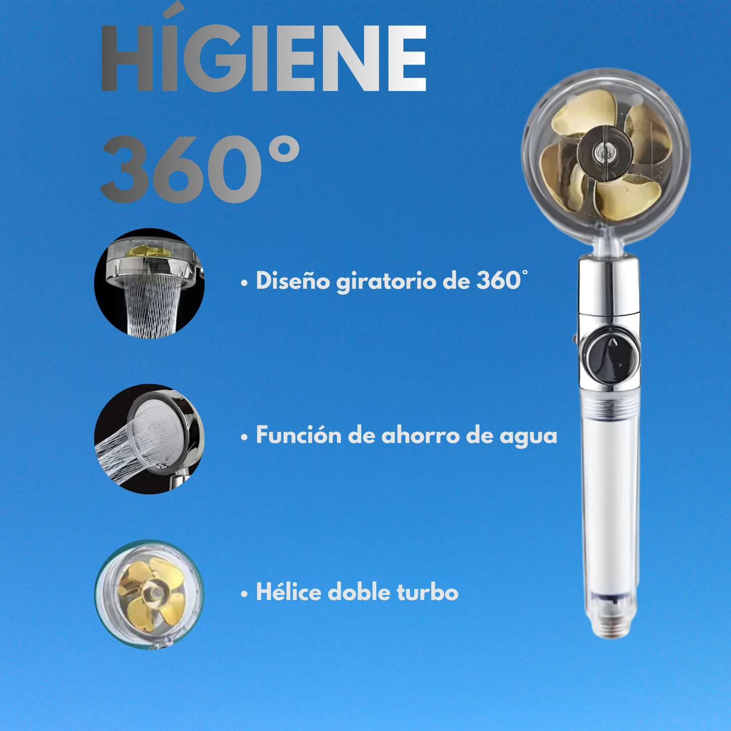 Ducha turbo 360º